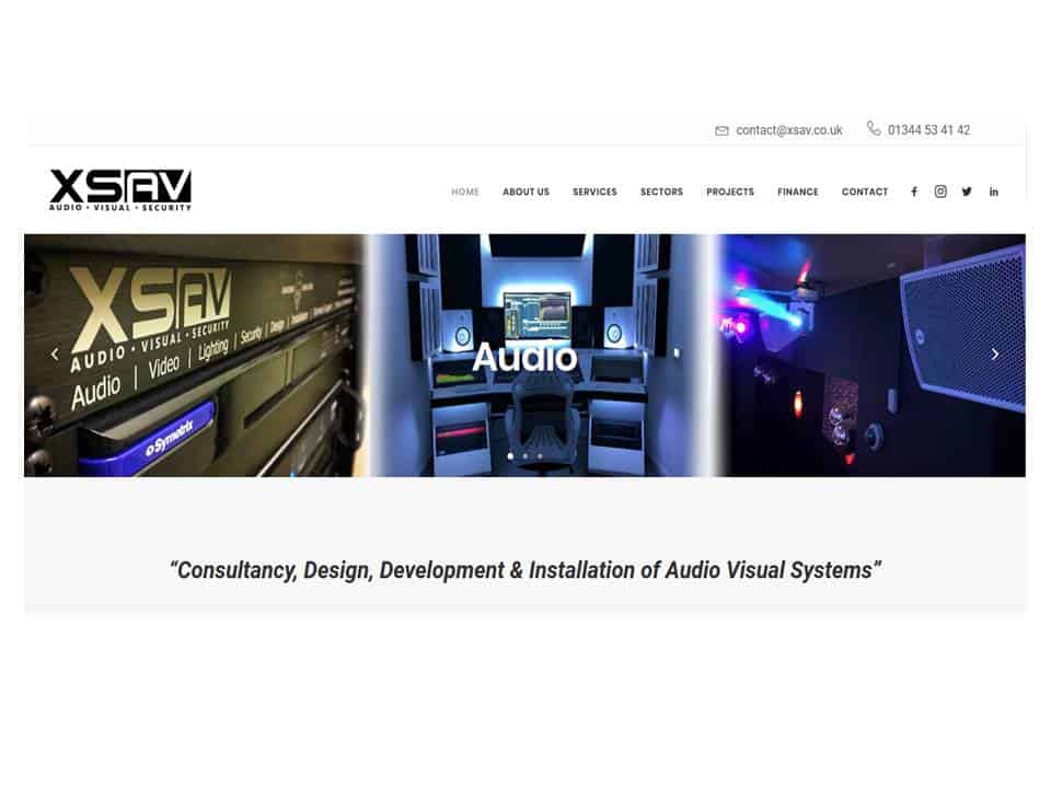 XS Audio Visual Website Example
